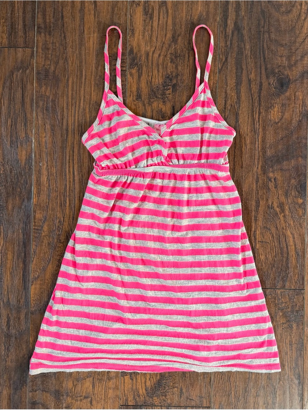 Pink & Grey Babydoll Top